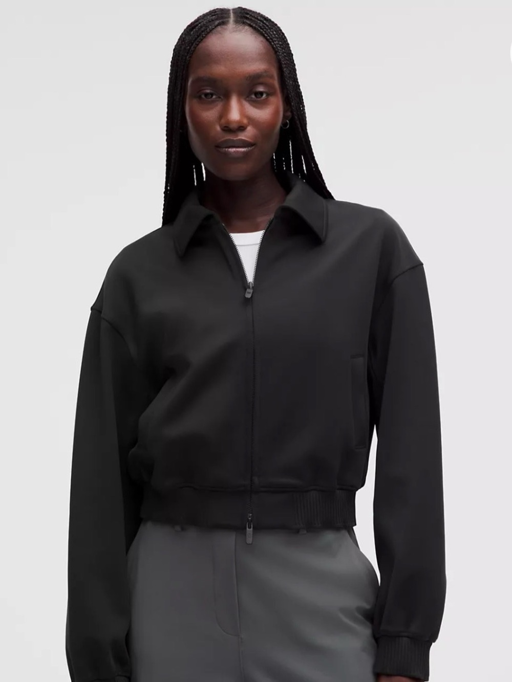 Lulumeo. Black day drift bombee  Zip-Front Women's Jacket new